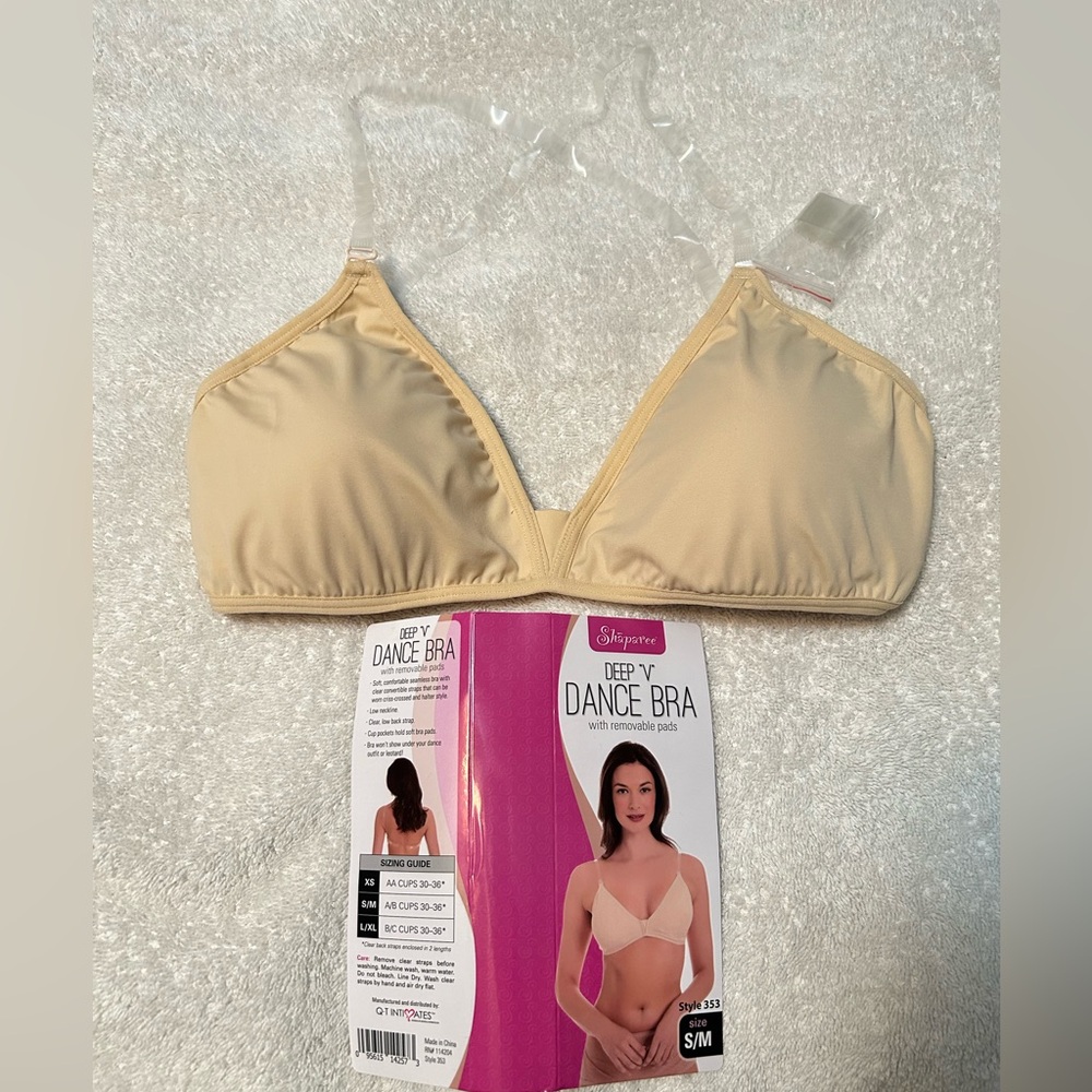 Dance bra with clear straps